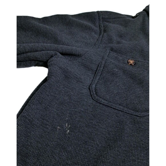 Jacks Flannel Fleece Sherpa Lined Shirt Shacket Heavyweight Gray Button - Picture 8 of 11